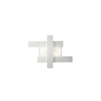 Applique led design moderno 30W bianca - Struttura geometrica in acciaio, luce calda 3000K, 2620lm, larghezza 65,5 cm, IP20