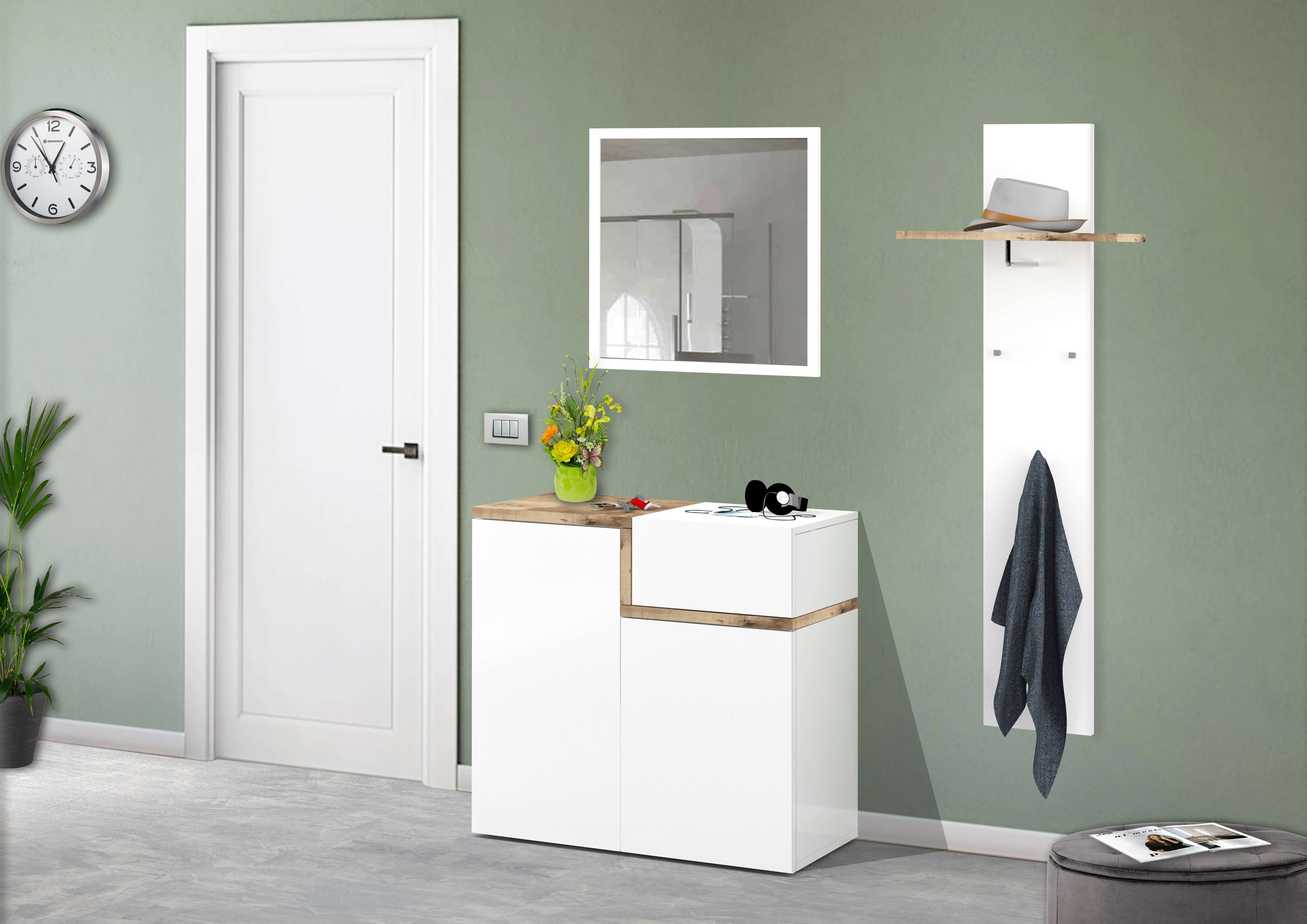 Mobile Zet L 80 x H 80.1 x P 40 cm colore bianco lucido