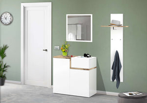 Mobile Zet L 80 x H 80.1 x P 40 cm colore bianco lucido