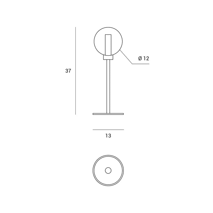 DOM LAMPADA DA TAVOLO 1 LUCE VETRO TRASPARENTE CICLINDRO SATINATO MONTATURA ORO ATTACCO G9 CON DIMMER