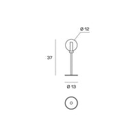 DOM LAMPADA DA TAVOLO 1 LUCE VETRO TRASPARENTE CICLINDRO SATINATO MONTATURA ORO ATTACCO G9 CON DIMMER