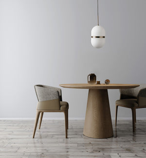 DOMU SOSPENSIONE GRANDE BRONZO VETRO BIANCO 1 LUCE ATTACCO GX53 D.20CM