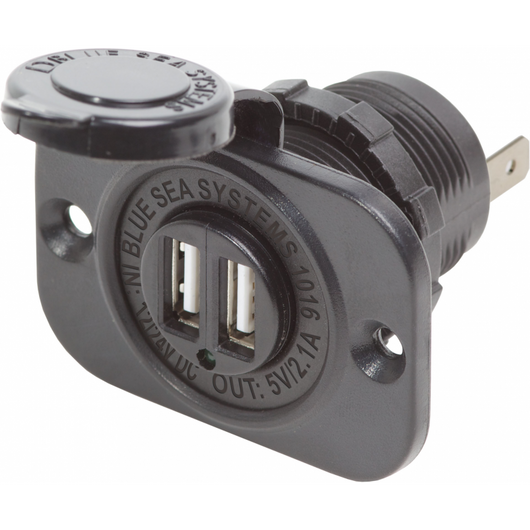 DOPPIA PRESA USB 12V. NERA