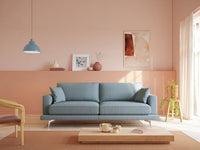 Divano 2 Posti 178x88x93 cm in Tessuto Rosso