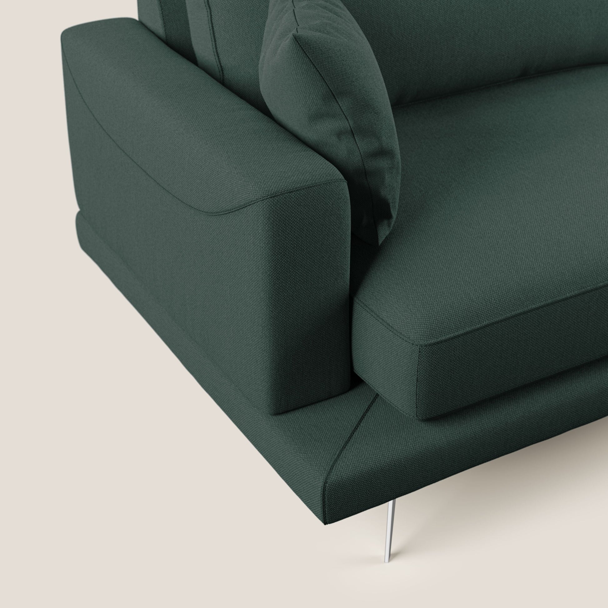 Divano 3 Posti 198x88x93 cm in Tessuto Verde