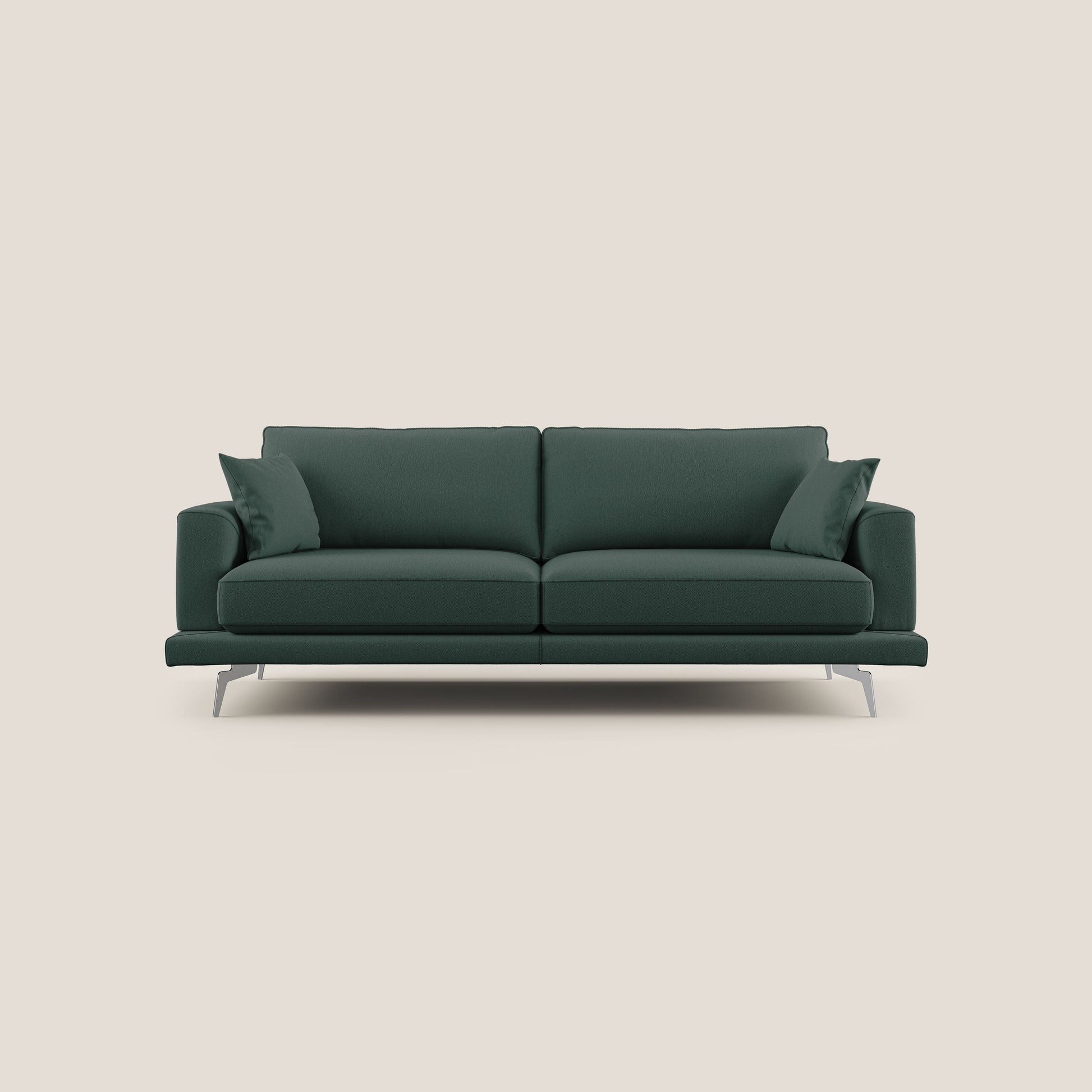 Divano 3 Posti 218x88x93 cm in Tessuto Verde
