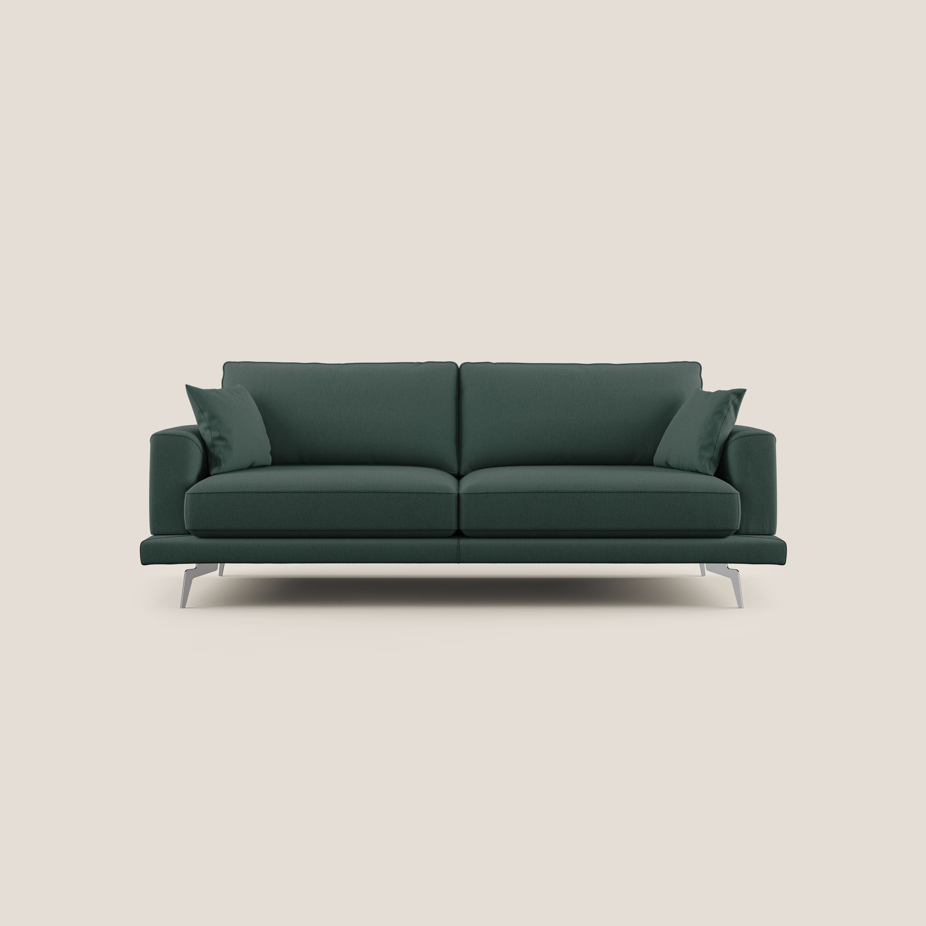 Divano 3 Posti 218x88x93 cm in Tessuto Verde