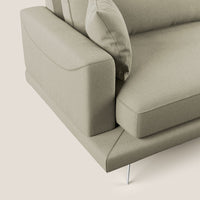 Divano 2 Posti 178x88x93 cm in Tessuto Panna