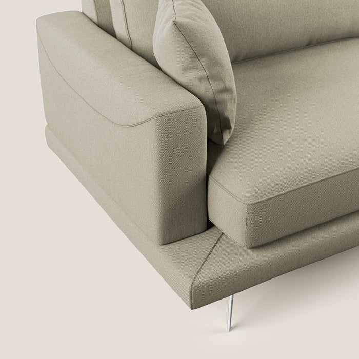 Divano 2 Posti 178x88x93 cm in Tessuto Panna