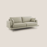 Divano 3 Posti 198x88x93 cm in Tessuto Panna