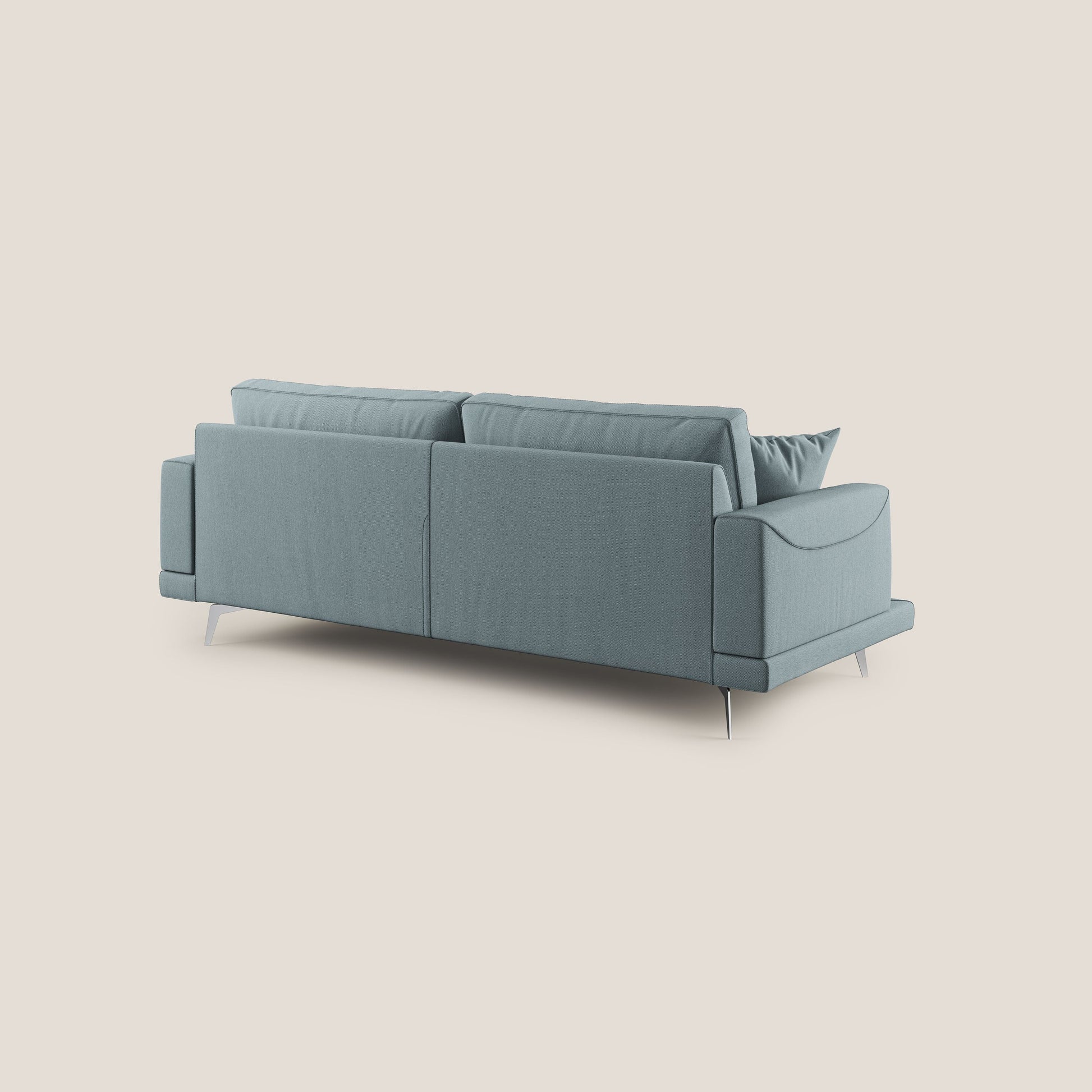 Divano 3 Posti 218x88x93 cm in Tessuto Carta Da Zucchero