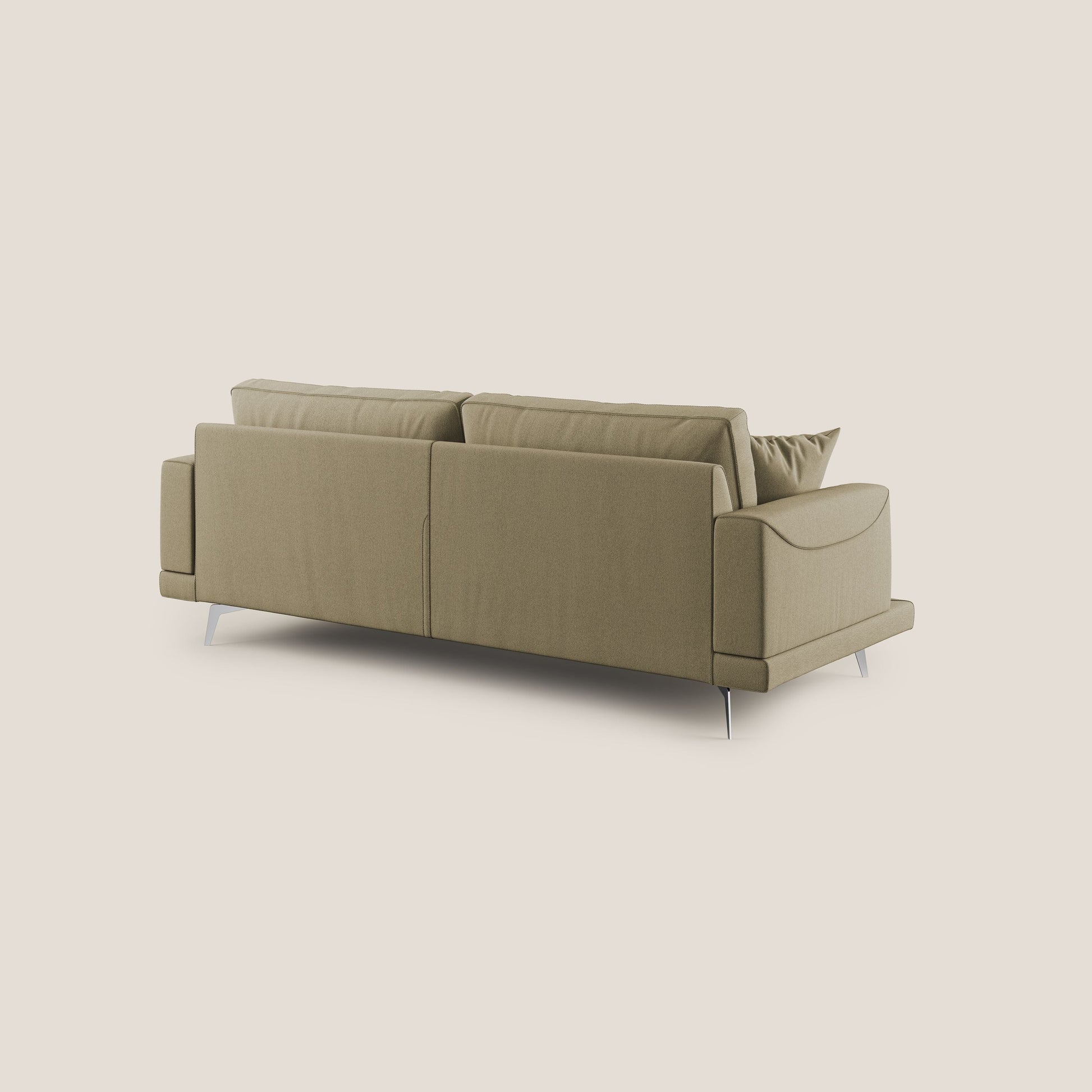 Divano 2 Posti 178x88x93 cm in Tessuto Cammello