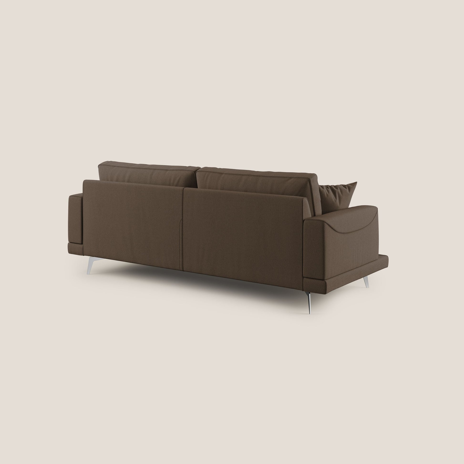 Divano 3 Posti 198x88x93 cm in Tessuto Marrone