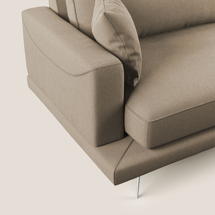 Divano 3 Posti 198x88x93 cm in Tessuto Beige