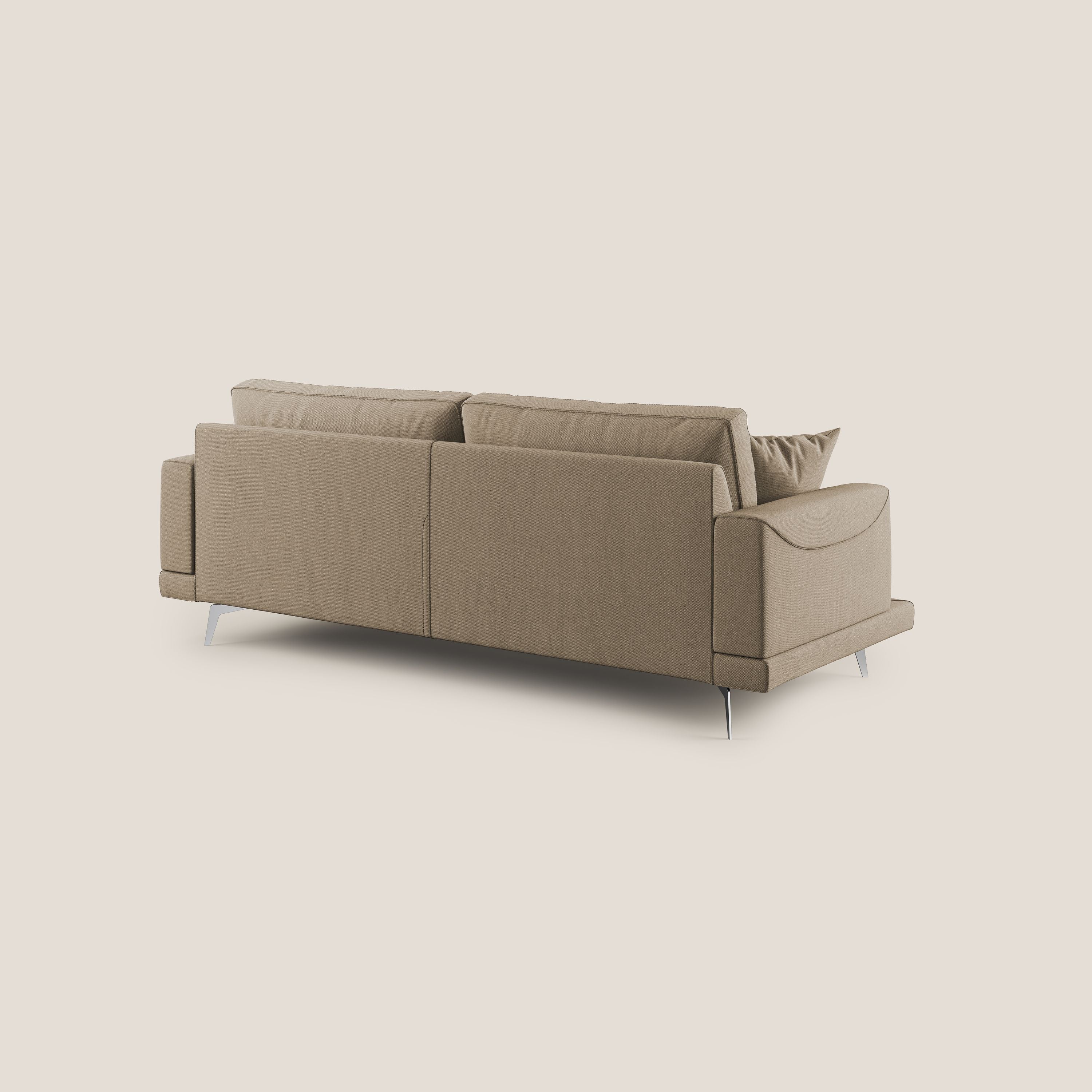 Divano 3 Posti 218x88x93 cm in Tessuto Beige