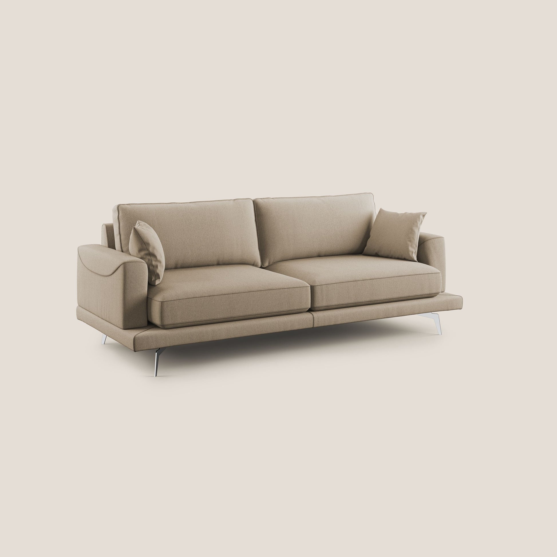 Divano 2 Posti 178x88x93 cm in Tessuto Beige