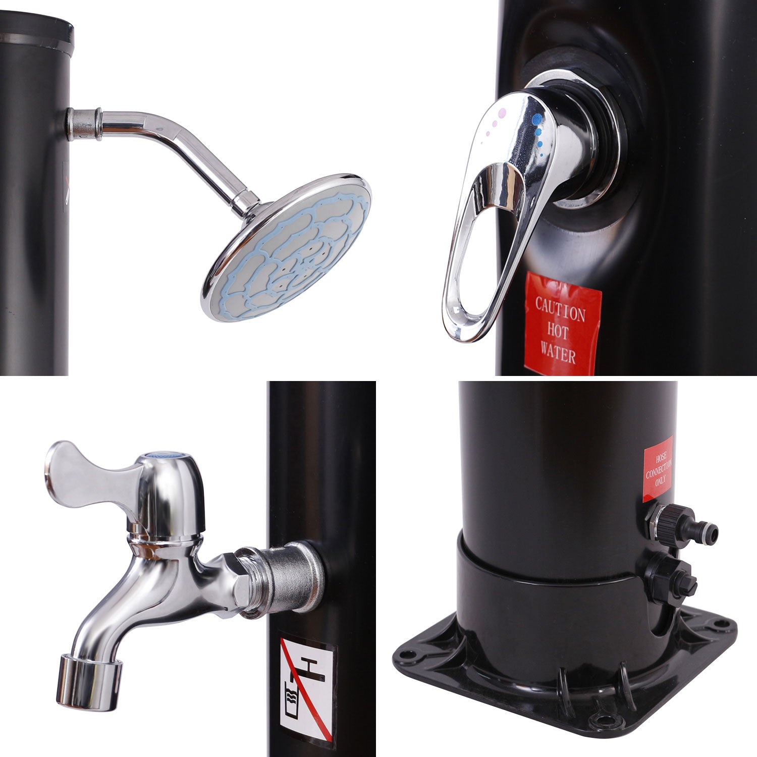 Doccia solare FIDGI nero 35L