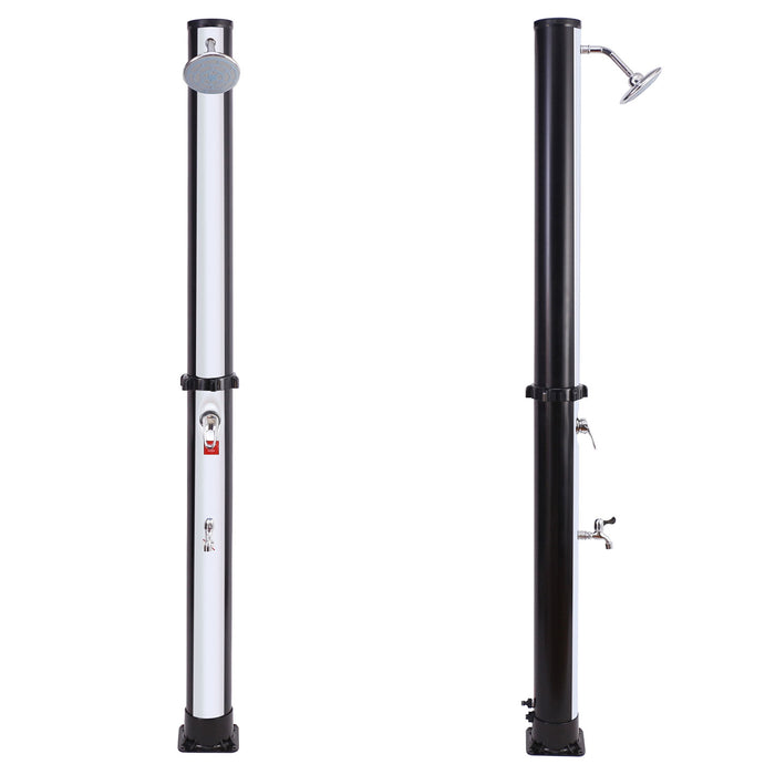 Doccia solare MOOREA nero e argento 18L