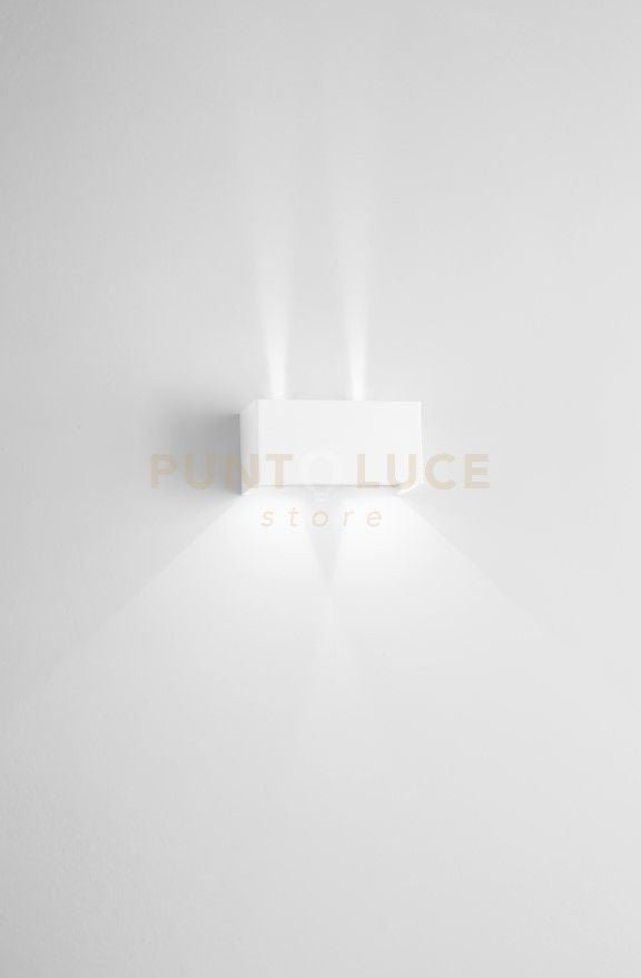 DOUBLE CUBE APPLIQUE DA ESTERNO 20W 1540LM 4000K IP65 BIANCO 20X10CM