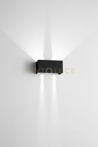 DOUBLE CUBE APPLIQUE DA ESTERNO 20W 1540LM 4000K IP65 NERO 20X10CM