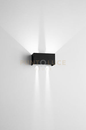 DOUBLE CUBE APPLIQUE DA ESTERNO 20W 1540LM 4000K IP65 NERO 20X10CM