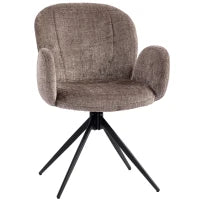 Sedia da Ufficio Ergonomica, Poltrona da Ufficio con Seduta Girevole a Ritorno Automatico, 60 x 66 x 86,5 cm, Beige