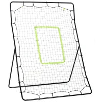 Rebounder per Calcio e Baseball Pieghevole con Zona di Precisione, in PE e Metallo, 123x90x174 cm, Nero