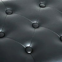 Sgabello Panca per Pianoforte con Altezza Regolabile 45-55cm, in Legno e pelle PU Nera