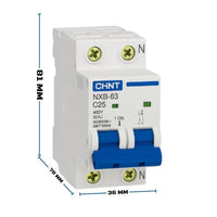 Chint 296751 interruttore magnetotermico serie nxb-63s c25 1p+n 4,5ka