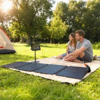 Caricabatteria Solare 36W Pieghevole con Attacco Tipo-C, Impermeabile IP67 in ETFE, Grigio