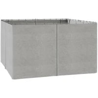 Tenda di Ricambio per Gazebo, Set da 4 Pezzi, per Gazebo da 3x4m, 352x205cm, Grigio Chiaro