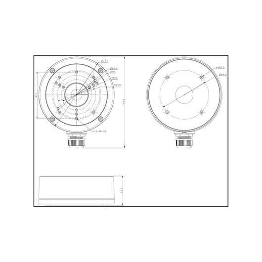 DS-1280ZJ-S Junction Box Supporto Per Telecamera Scatola Giunzione Per Videocamera Dome Bullet Hikvision