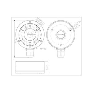 DS-1280ZJ-XS Junction Box Supporto Per Telecamera Scatola Giunzione Per Videocamera Dome Bullet Hikvision