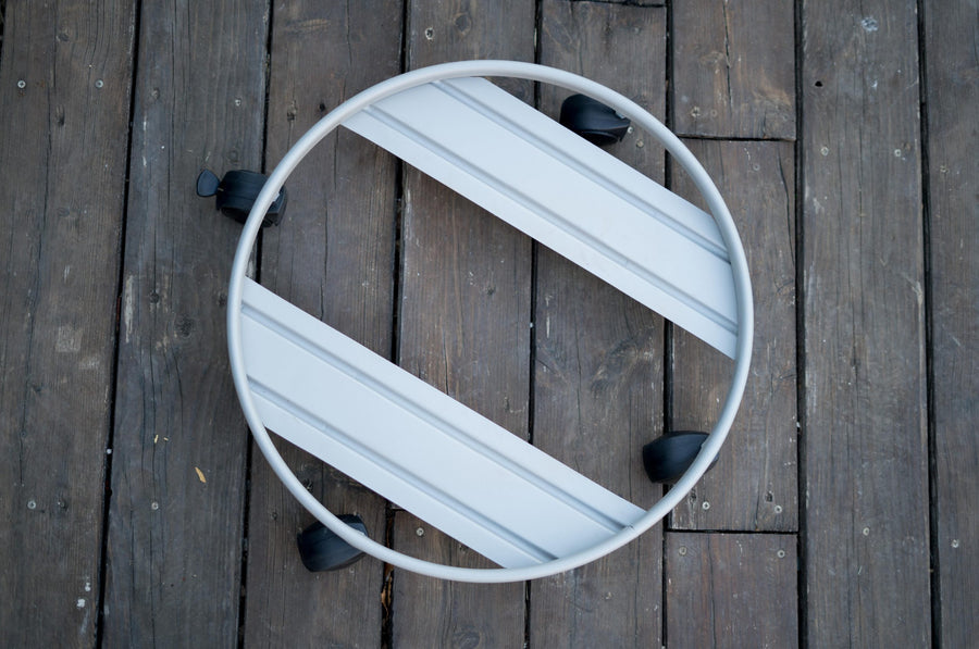 Carrello portavasi circolare,Ø 35cm,alluminio - PFG418/A