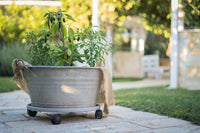 Carrello portavasi circolare,Ø 35cm,alluminio - PFG418/A