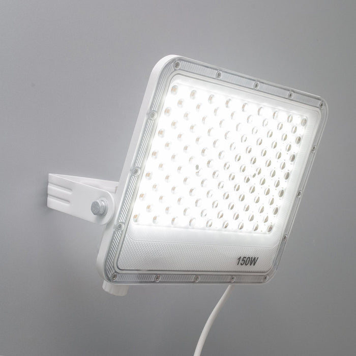 Faro slim per esterno LED IP65 con interruttore CCT da 3000K a 6500K faretto bianco staffa luce giardino insegna tabella 150W