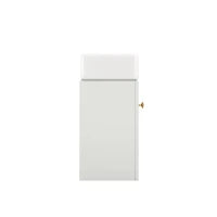 Mobile da bagno con lavabo e mobiletto sottolavabo sospeso, con spazio contenitore, 46x26x56 cm, Bianco
