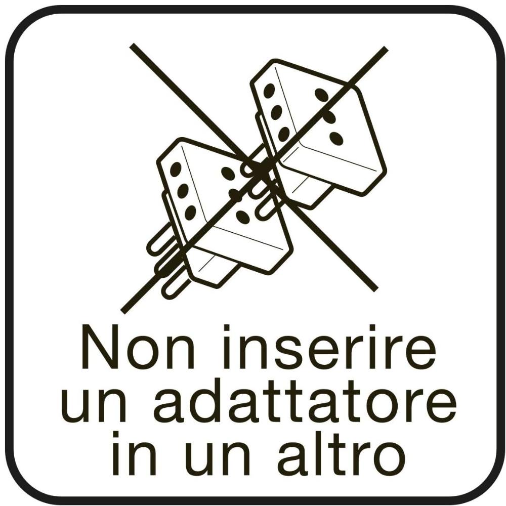 Ecova 30045 adattatore triplo spina 16a 3 prese bipasso bianco