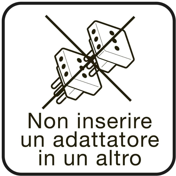 Ecova 30045 adattatore triplo spina 16a 3 prese bipasso bianco