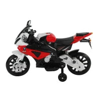 Moto Elettrica per Bambini 3-8 Anni con Licenza BMW, Batteria 12V, Rotelle e Luci, 110x47x69 cm