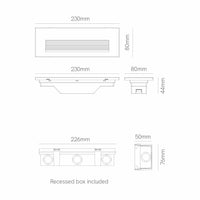 Beneito Faure Faretto Led segnapasso da incasso a parete Tween - 5W, Switch CCT, Illuminazione Interni ed Esterni​, corridoi o passaggi - Bianco