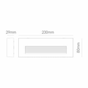 Beneito Faure Faretto Led segnapasso da parete a superficie Tween - 5W, Switch CCT, Illuminazione Interni ed Esterni​, corridoi o passaggi - Nero