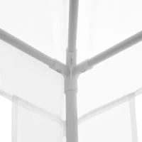Gazebo da Giardino con Telaio in Acciaio per Esterno e Interno, 2.7x2.7m Bianco