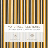 Tenda da Sole per Esterno Avvolgibile a Bracci con Apertura a Manovella, 350x250 cm, Giallo