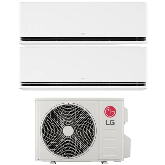 Climatizzatore Condizionatore LG Dual Split Inverter Serie DUALCOOL DELUXE 9+12 con MU3R19 R-32 Wi-Fi Integrato 9000+12000