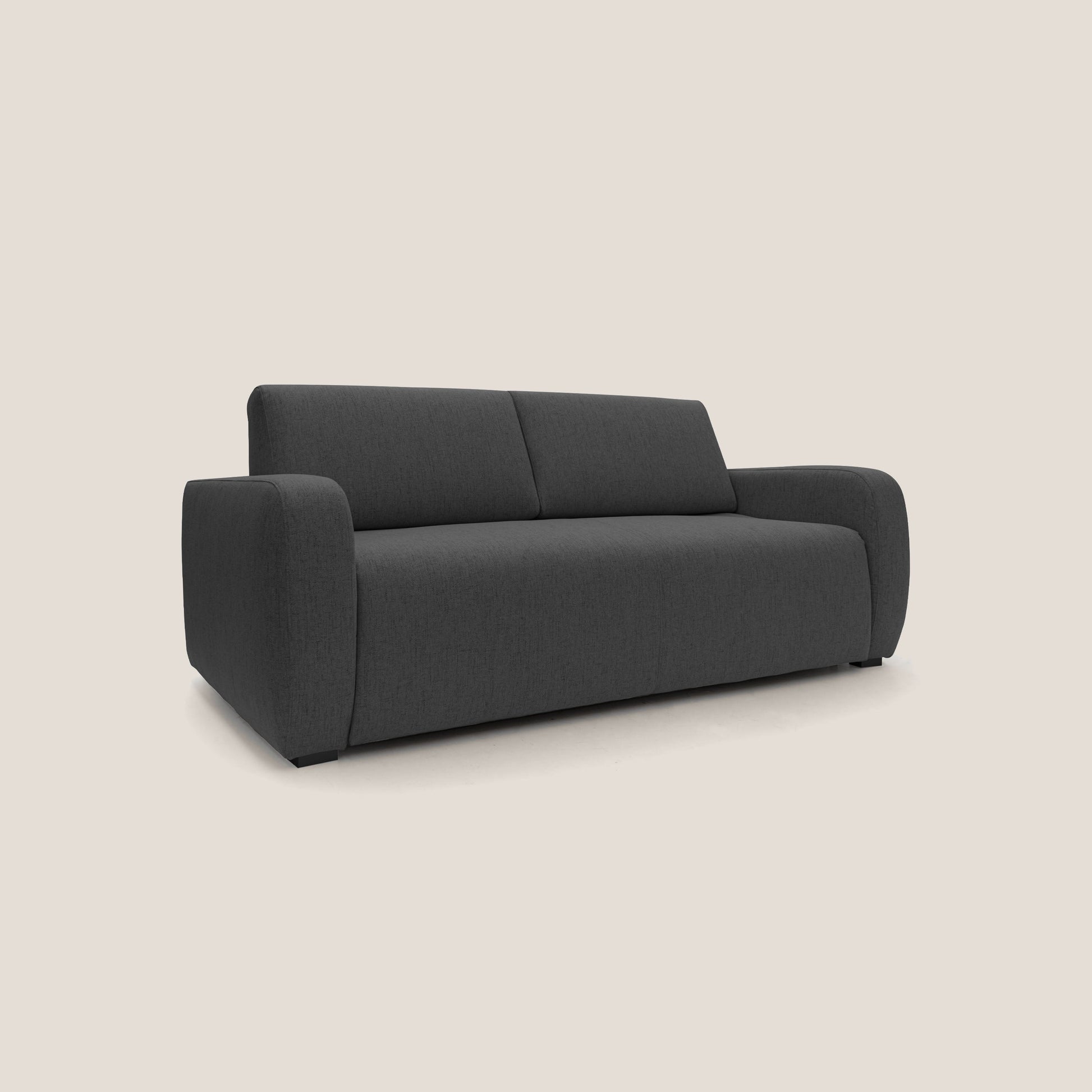 Divano Letto 3 Posti 215x93x100 cm in Tessuto Antracite