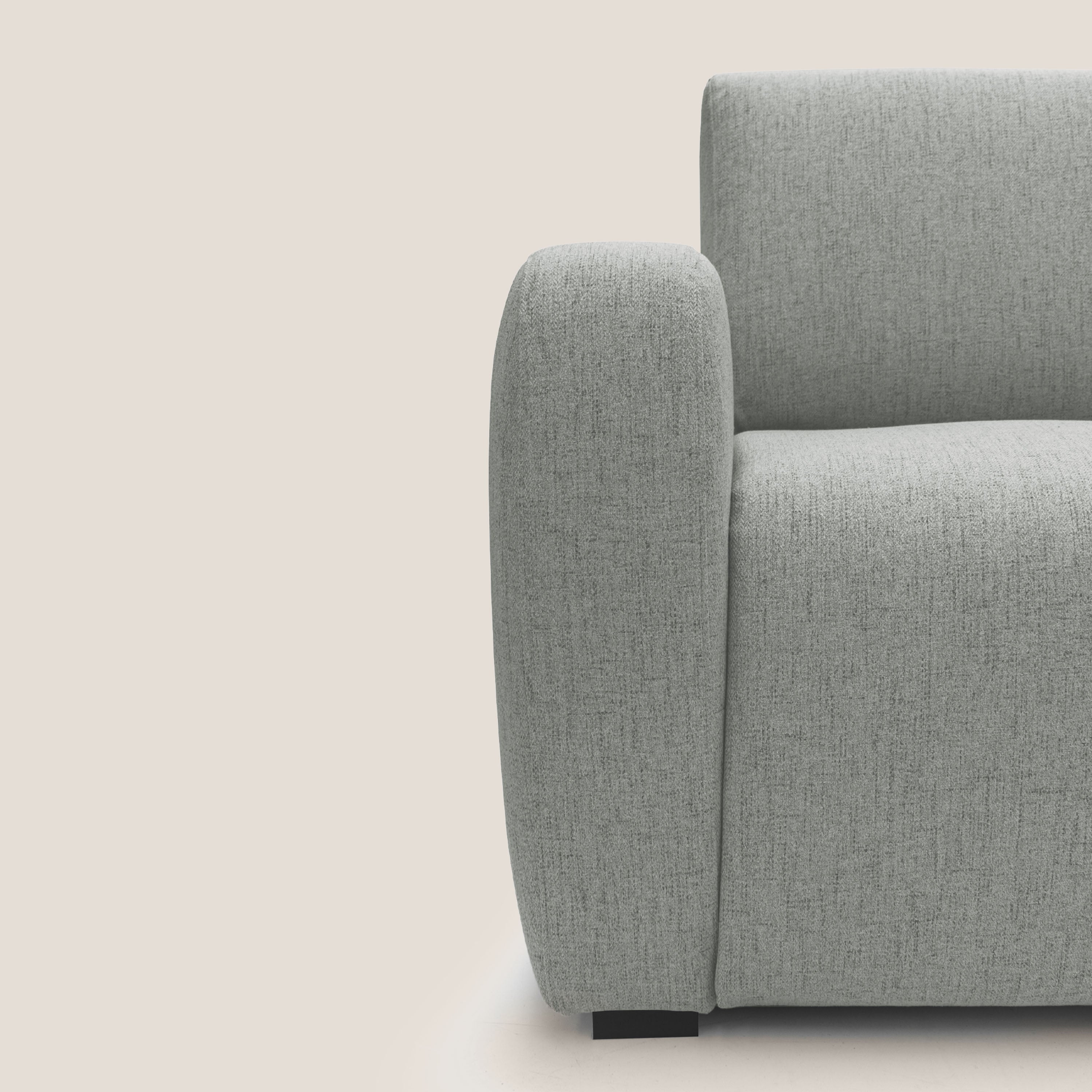 Divano Letto 3 Posti 195x93x100 cm in Tessuto Grigio Chiaro