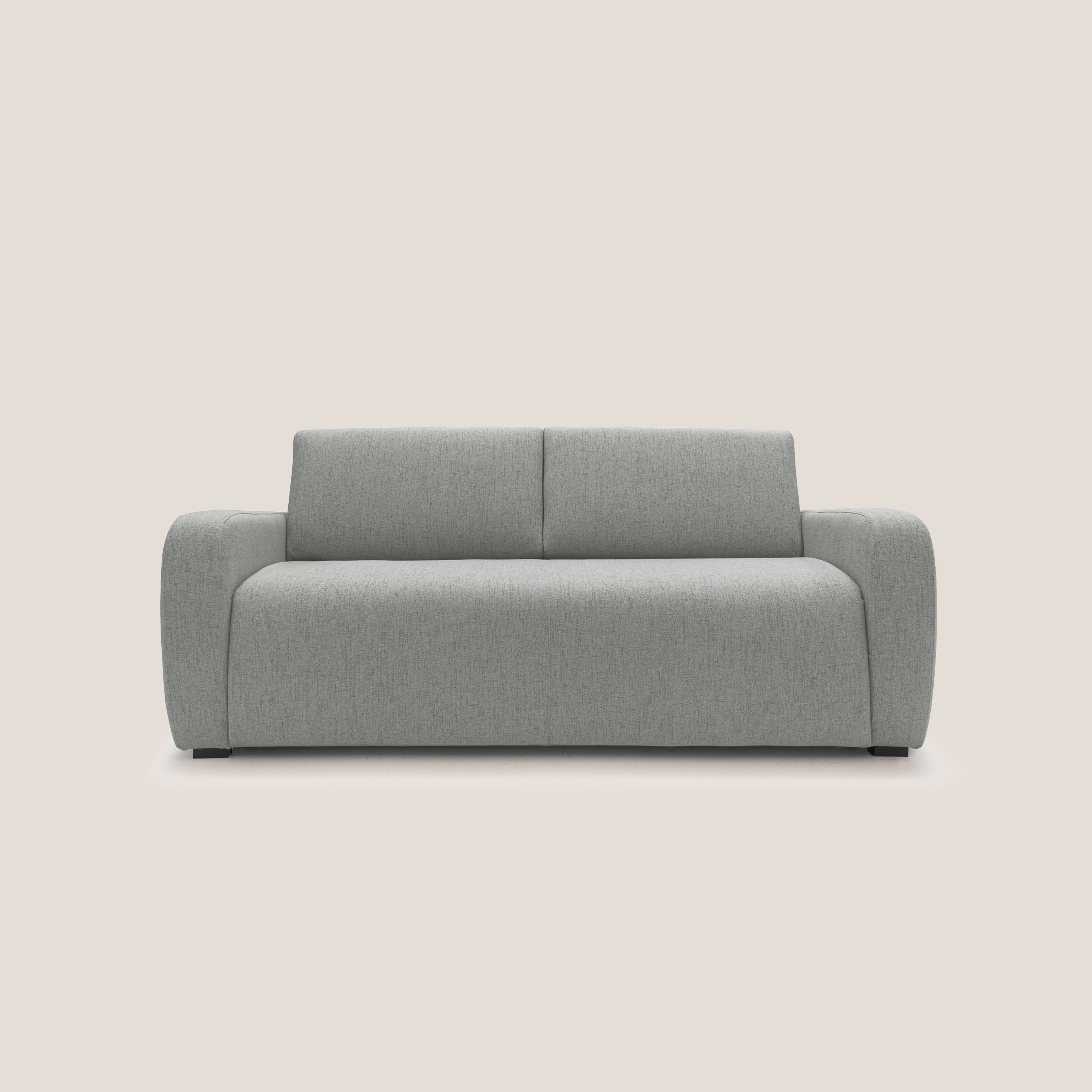 Divano Letto 3 Posti 195x93x100 cm in Tessuto Grigio Chiaro