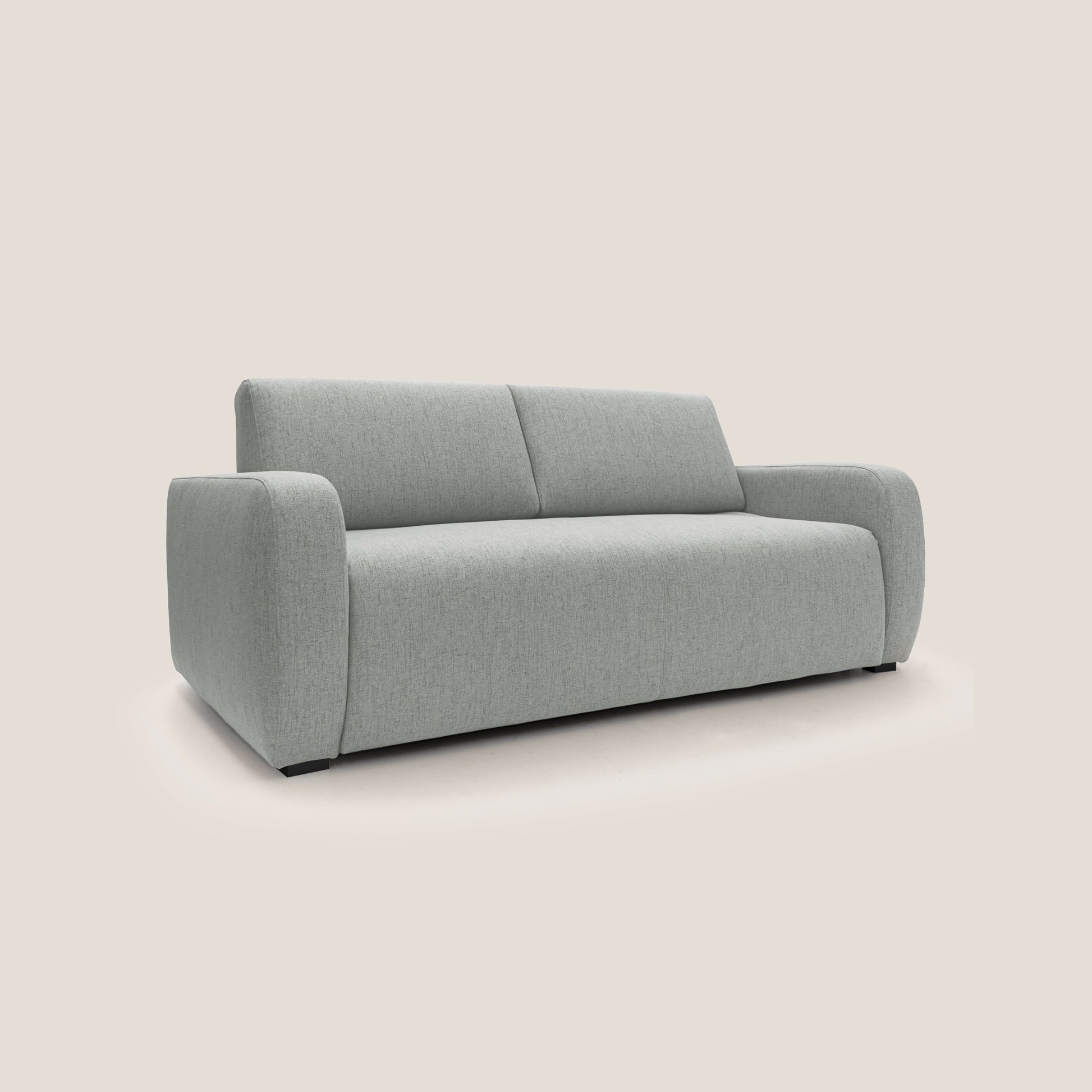 Divano Letto 3 Posti 195x93x100 cm in Tessuto Grigio Chiaro