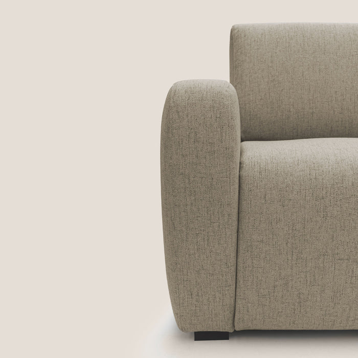 Divano Letto 3 Posti 195x93x100 cm in Tessuto Marrone